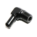 New 90Deg Fuel Oil Gas Line 1/4"NPT Male to 3/8" Hose Barb Fitting Adapter Black