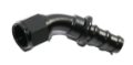 Picture of (one)AN10 10AN AN-10 45° Swivel Fuel Oil Gas Line Push-on Hose End Fitting Black