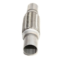 Piping Adapter Connector 1.75" ID 10" OAL w/6" Double Braided SS Flex Pipe