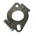Universal Mild Steel 1.93" -2.08" I.D. 2 Bolt Split Exhaust Flat Oval Flange